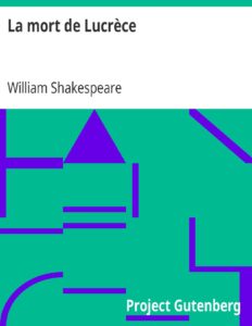 La mort de Lucrèce, couverture du livre