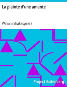 La plainte d&rsquo;une amante, couverture du livre