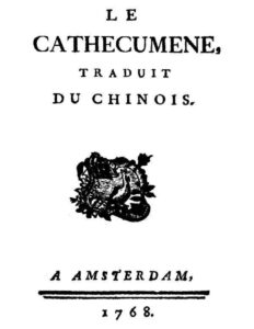 Le Cathécumène, traduit du chinois, couverture du livre