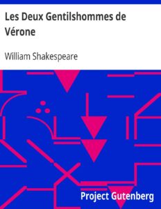 Les Deux Gentilshommes de Vérone, couverture du livre