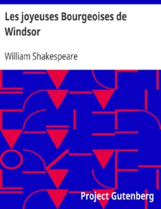 Les joyeuses Bourgeoises de Windsor, couverture du livre