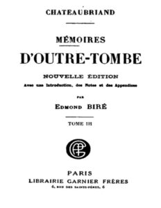 Mémoires d&rsquo;Outre-Tombe, Tome 3, couverture du livre