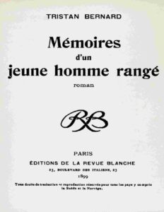 Mémoires d&rsquo;un jeune homme rangé, couverture du livre