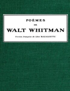 Poèmes de Walt Whitman, couverture du livre
