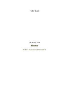 Simone: Histoire d&rsquo;une jeune fille moderne, couverture du livre