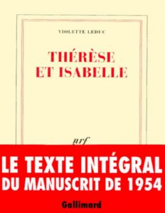 Thérèse et Isabelle, couverture du livre