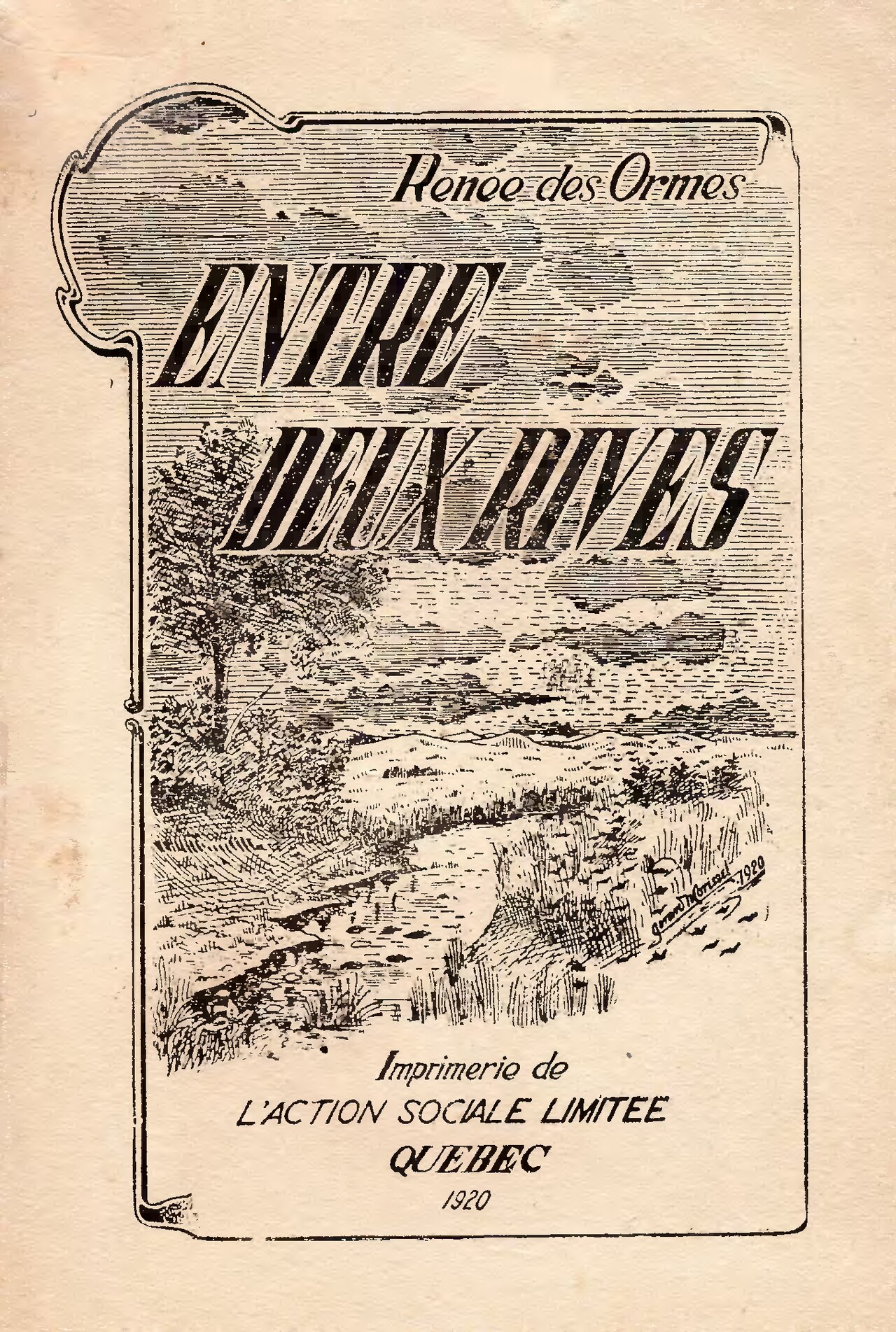 Entre deux rives de Léonide Ferland, couverture du livre