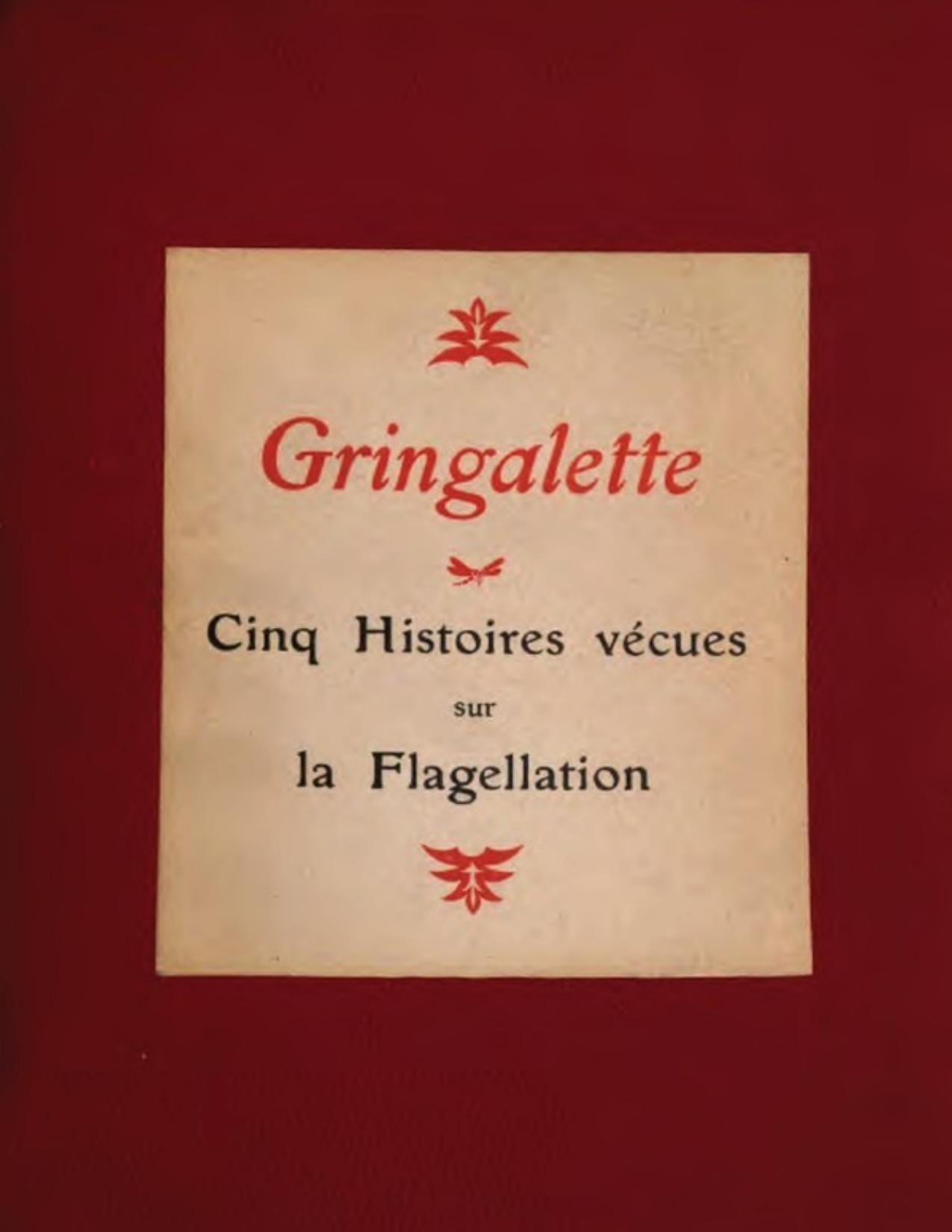 Gringalette d’Hugues Rebell, couverture du livre