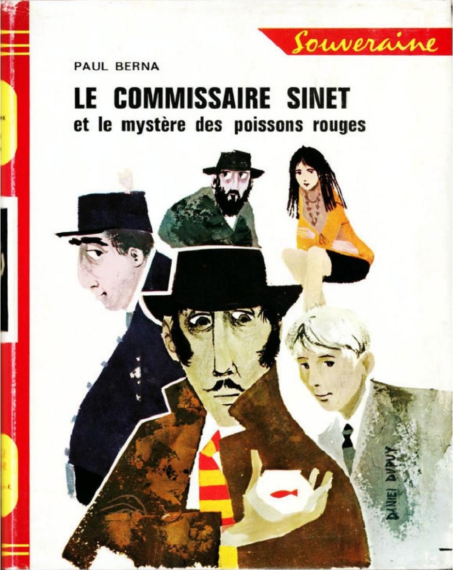 Le commissaire Sinet et le mystère des poissons rouges de Paul Berna, couverture du livre