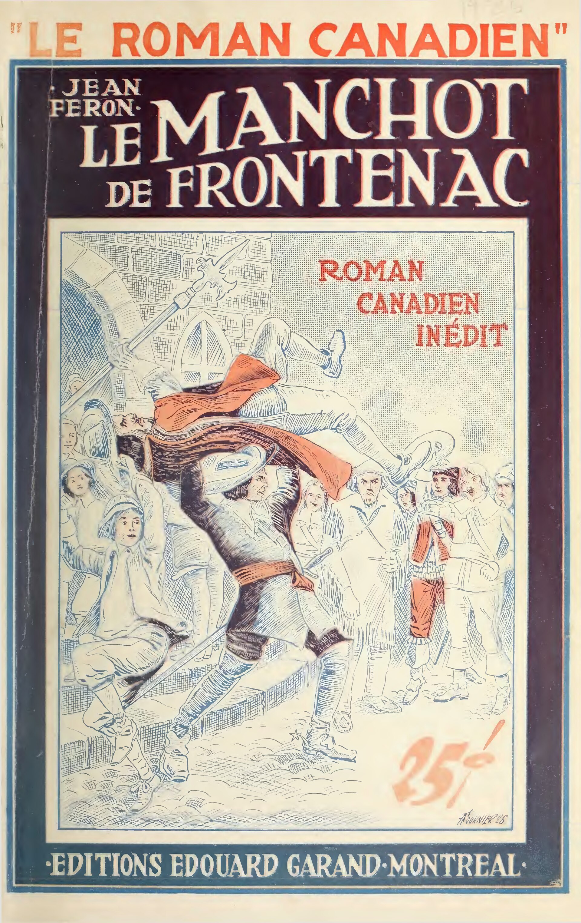 Le manchot de Frontenac de Jean Féron, couverture du livre