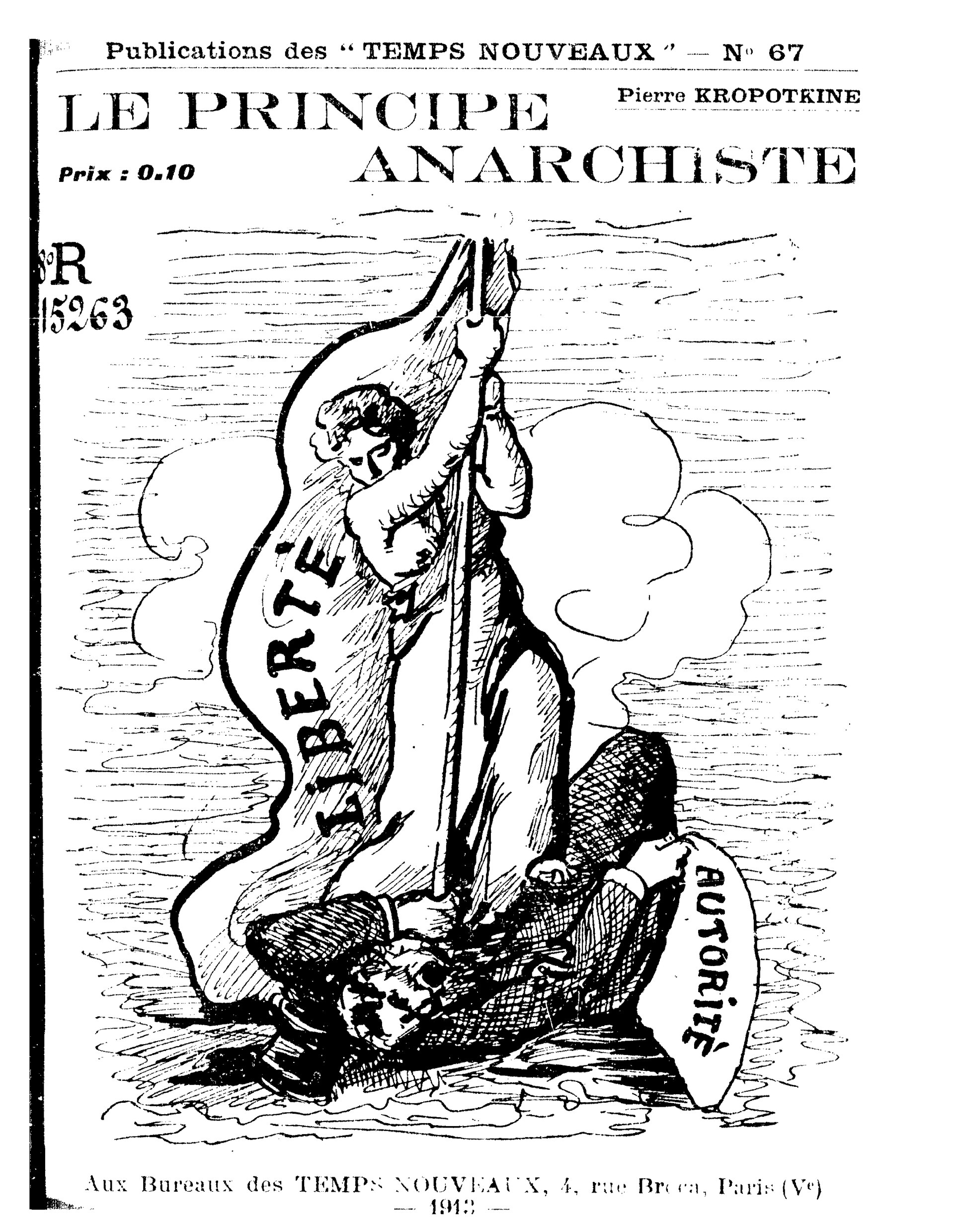 Le Principe anarchiste de Pierre Kropotkine, couverture du livre