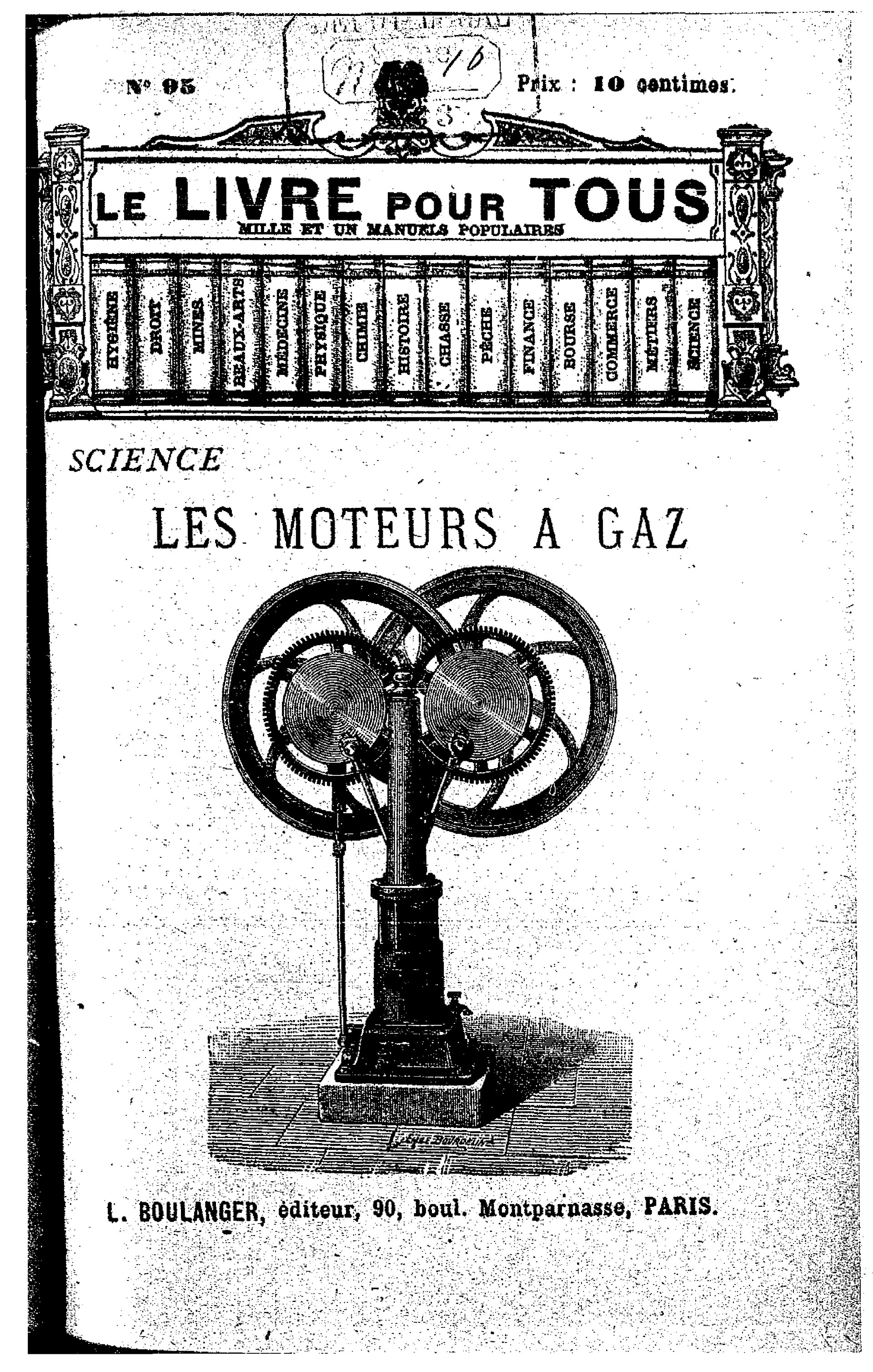Les moteurs à gaz de Charles-Lucien Huard, couverture du livre