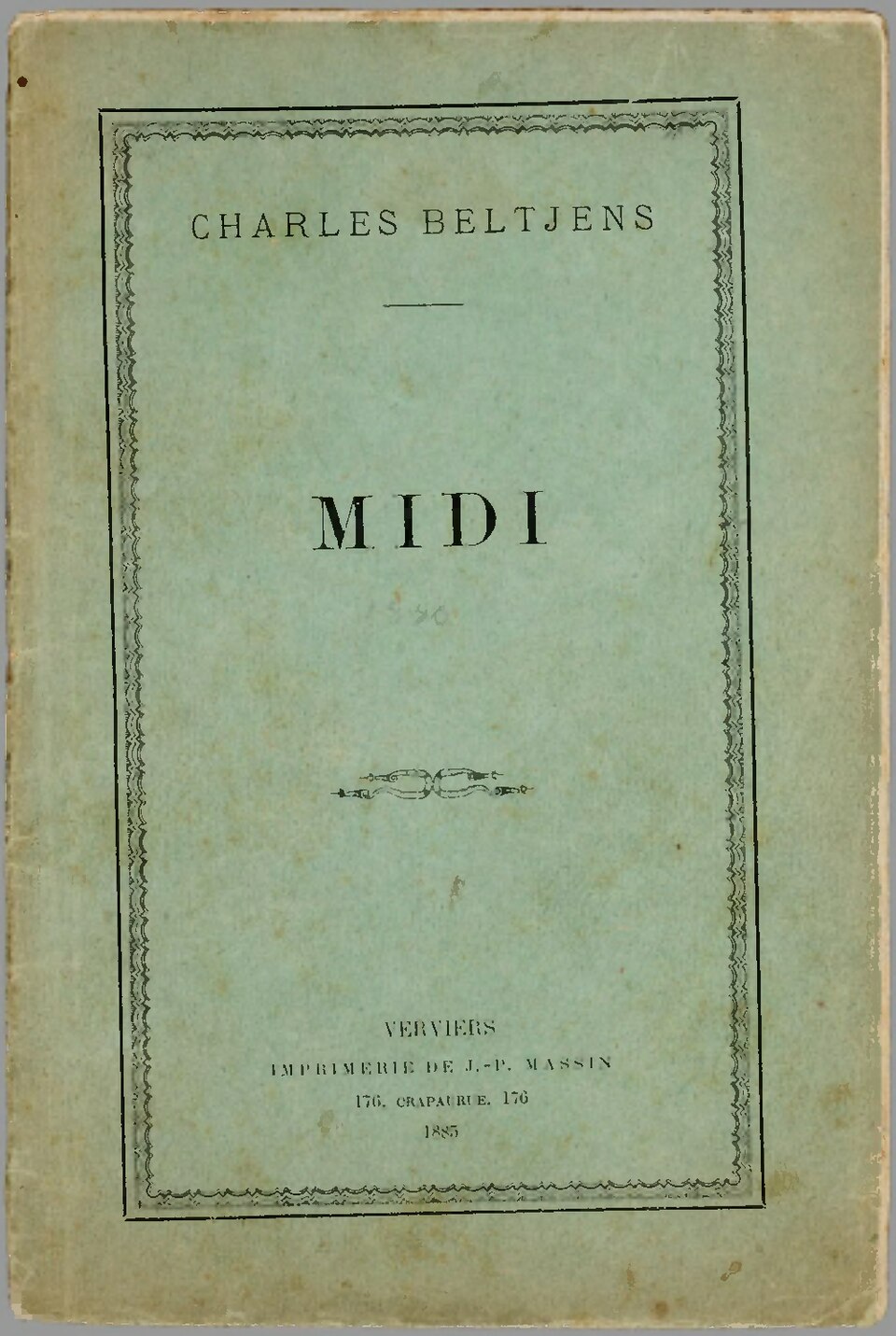 Midi de Charles Beltjens, couverture du livre