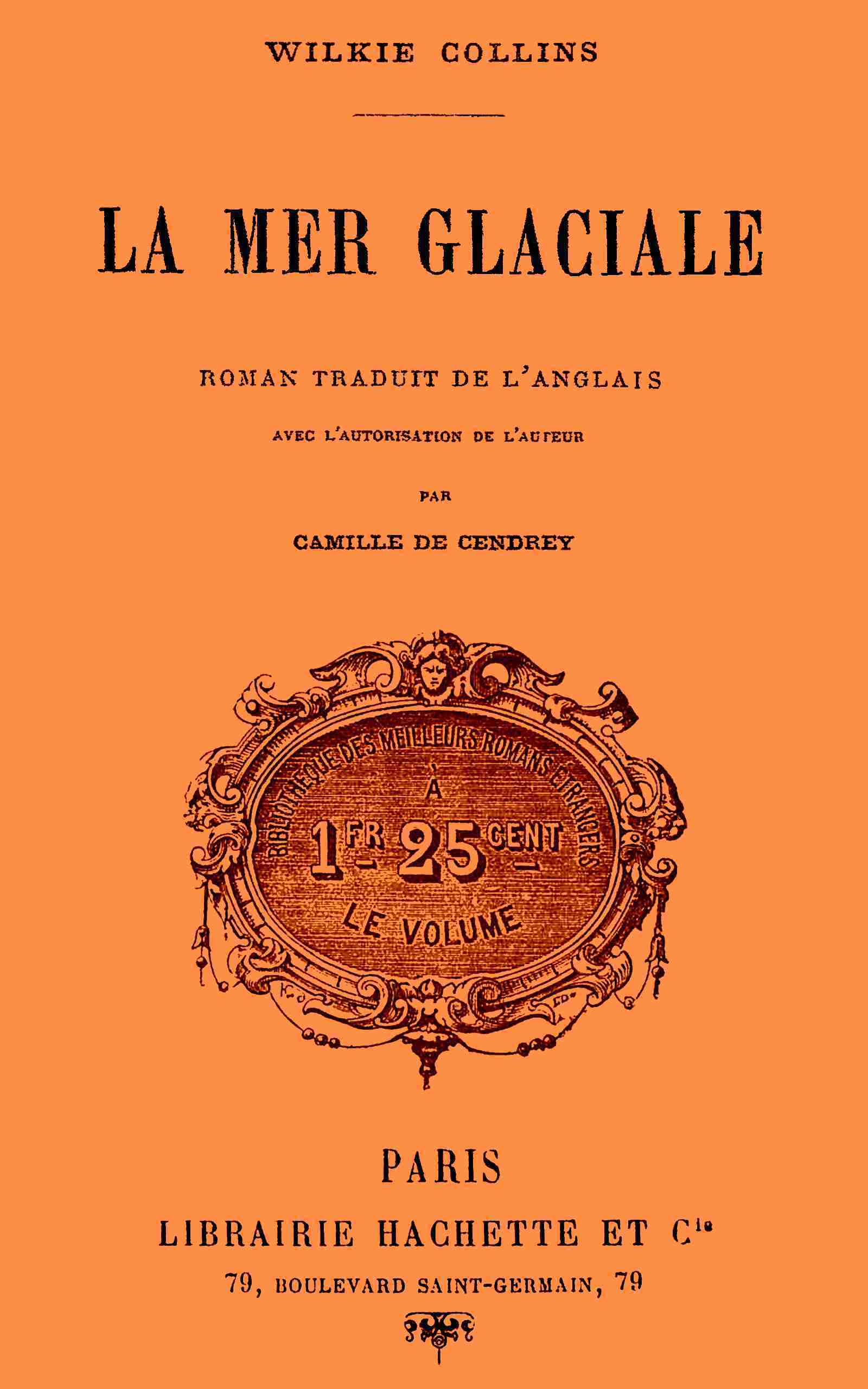 La mer glaciale de Wilkie Collins, couverture du livre