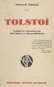 Tolstoï de Stefan Zweig, couverture du livre
