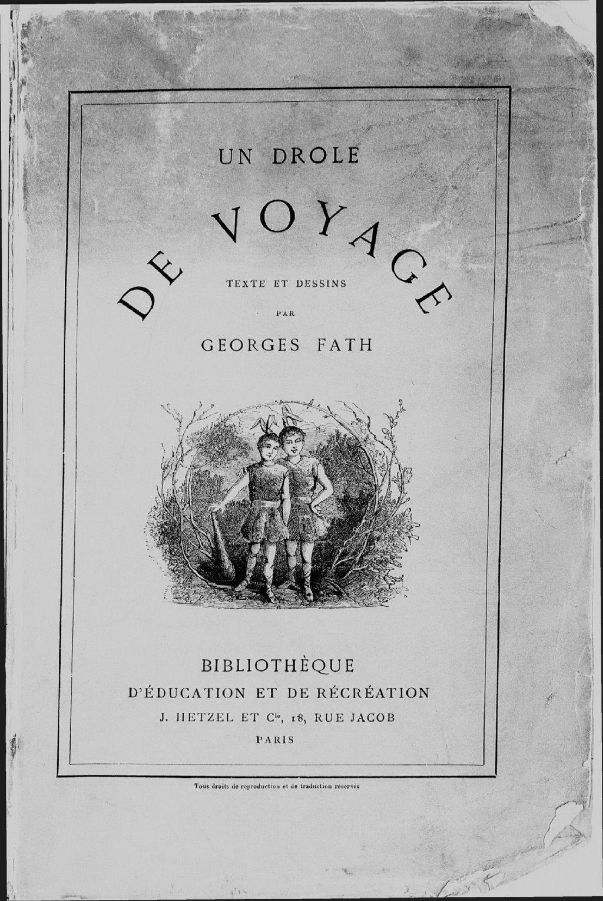 Un drôle de voyage de Georges Fath, couverture du livre