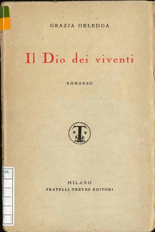 Il Dio dei viventi di Grazia Deledda, copertina del libro
