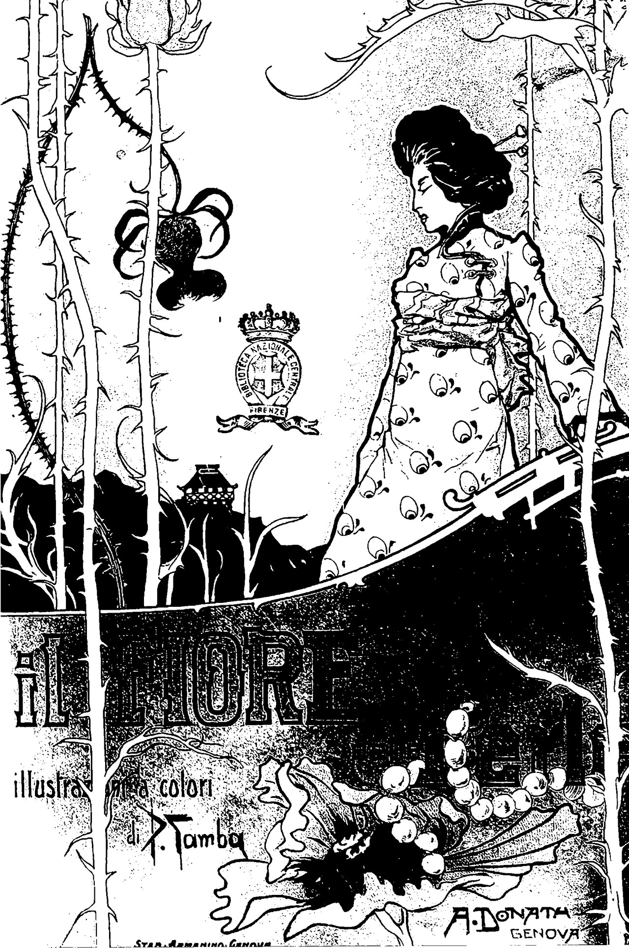 Il Fiore delle Perle di Emilio Salgari, copertina del libro