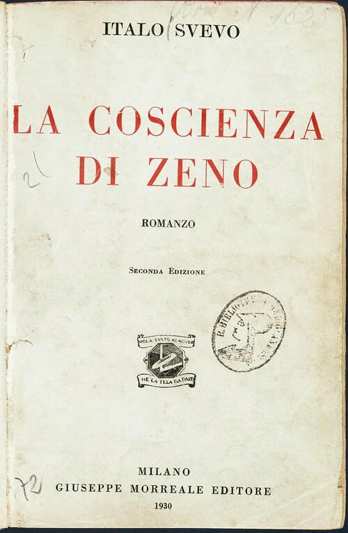 La coscienza di Zeno di Italo Svevo, copertina del libro