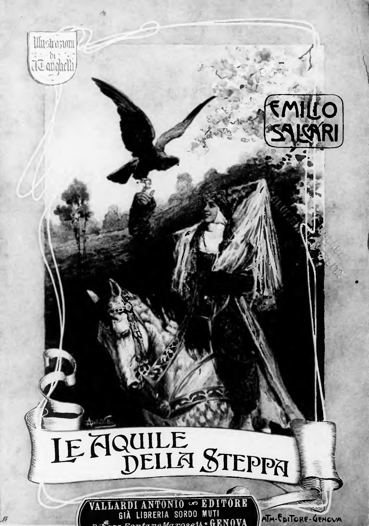 Le Aquile della steppa di Emilio Salgari, copertina del libro