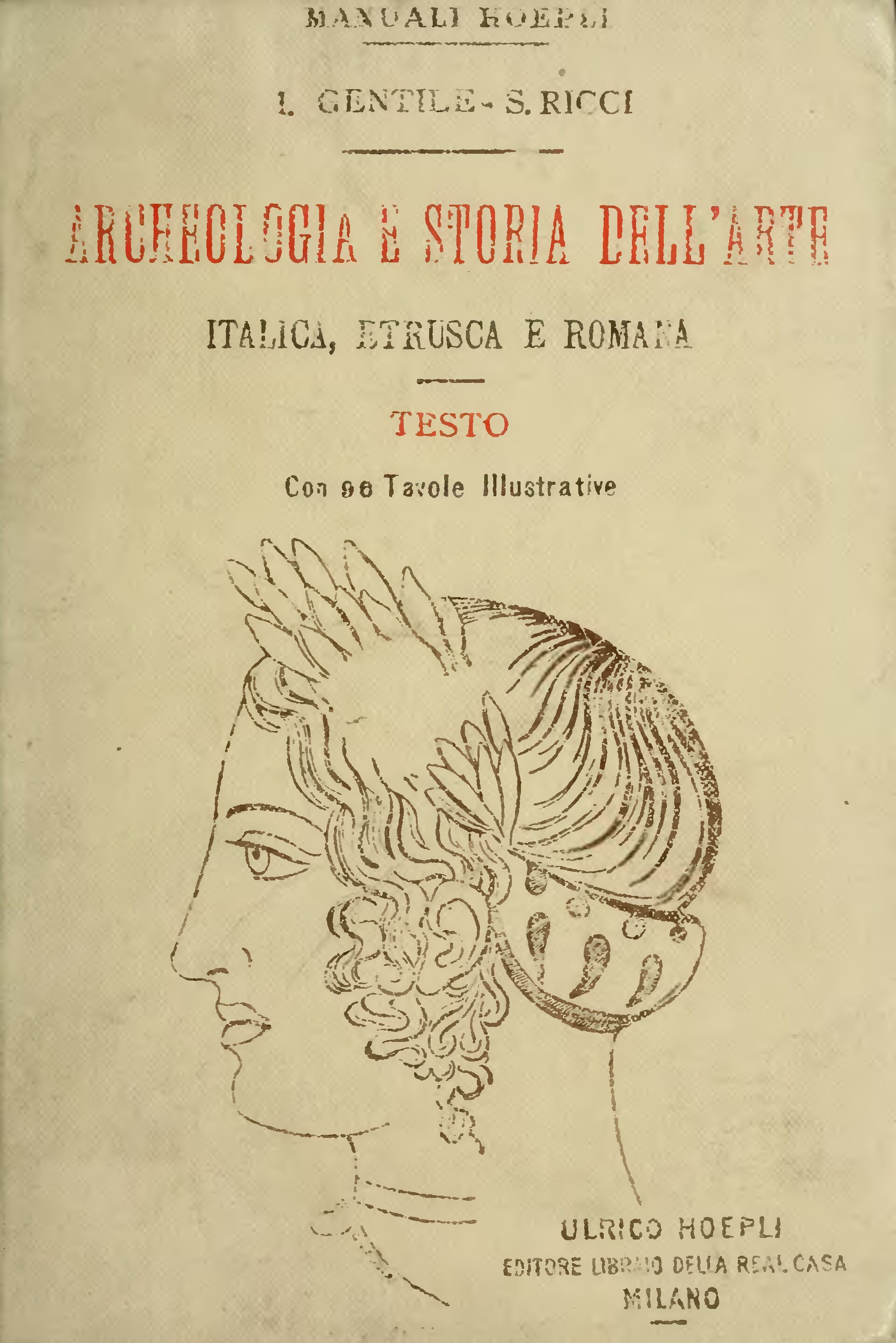 Trattato di archeologia di Iginio Gentile, copertina del libro