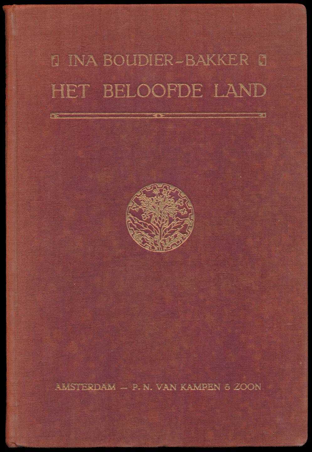 Het beloofde land van Ina Boudier-Bakker, boekomslag