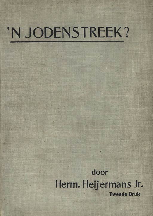 'n Jodenstreek? van Herman Heijermans, boekomslag