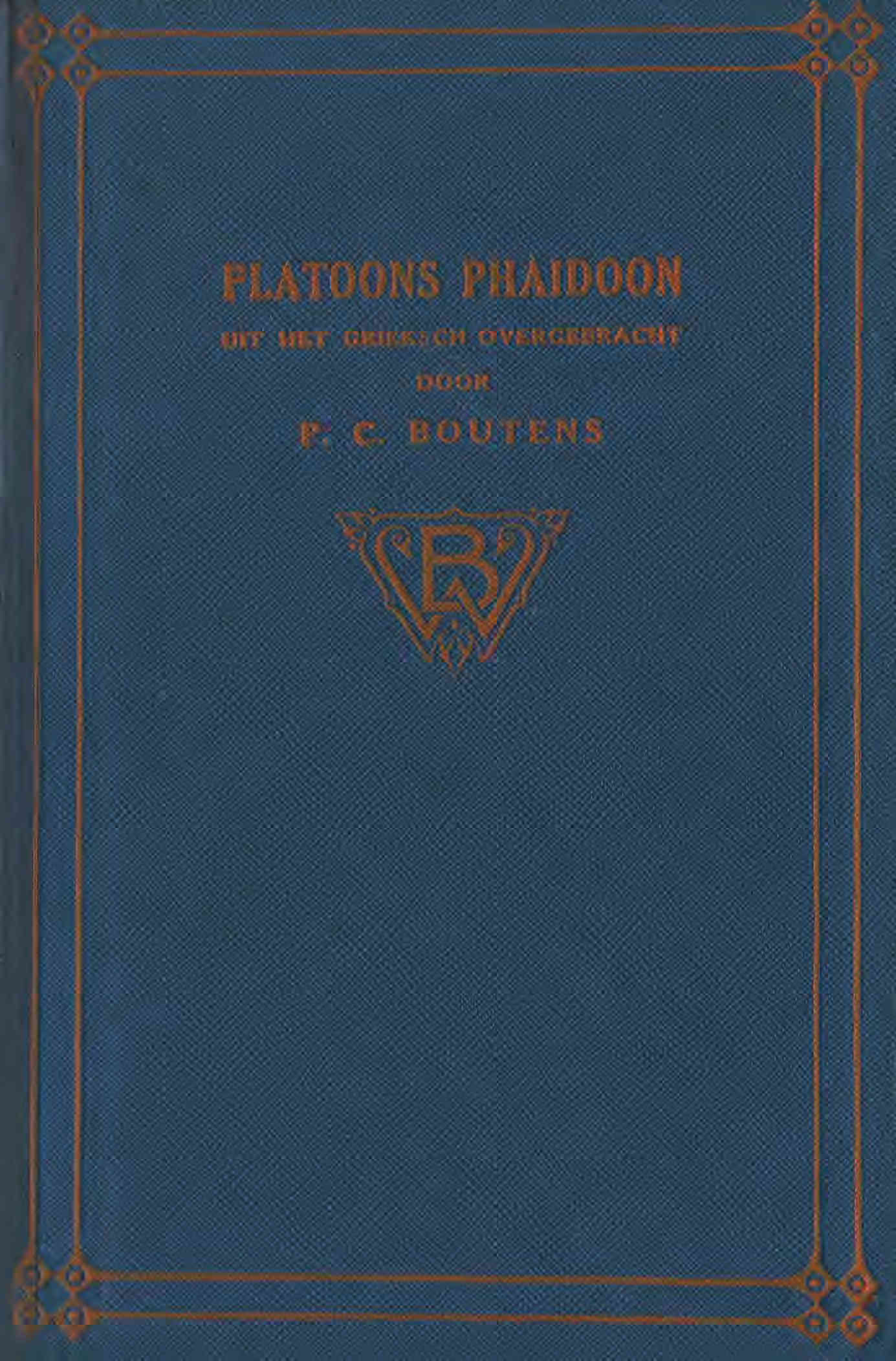 Platoons Phaidoon van Plato, boekomslag