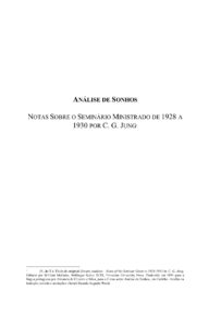 Analise De Sonhos Notas Sobre O Seminario Ministrado De 1928 A 1930 695 1