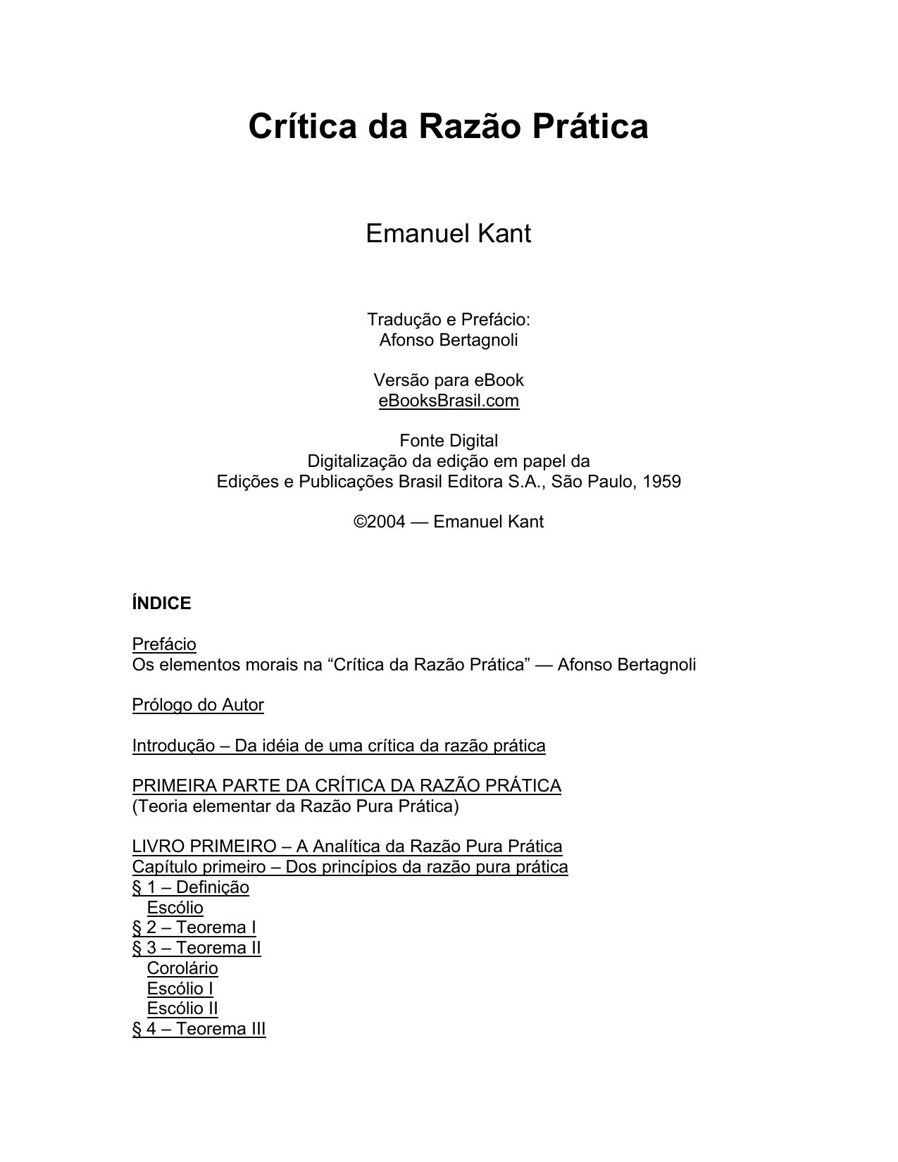 Critica Da Razao Pratica 1571 1