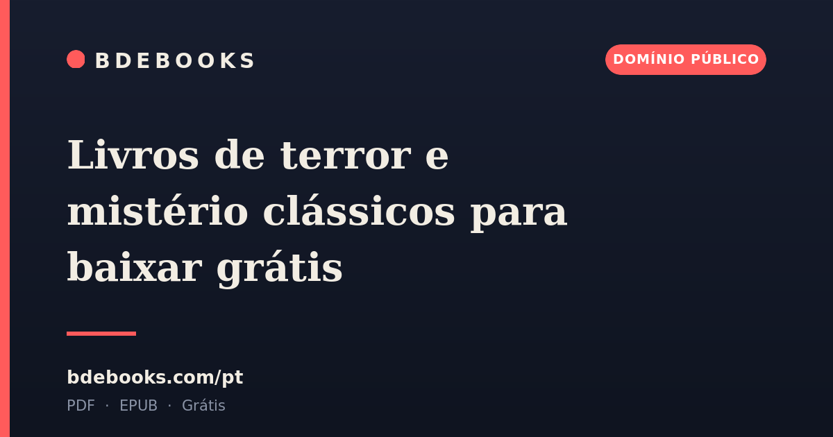 Livros de terror e mistério clássicos para baixar grátis