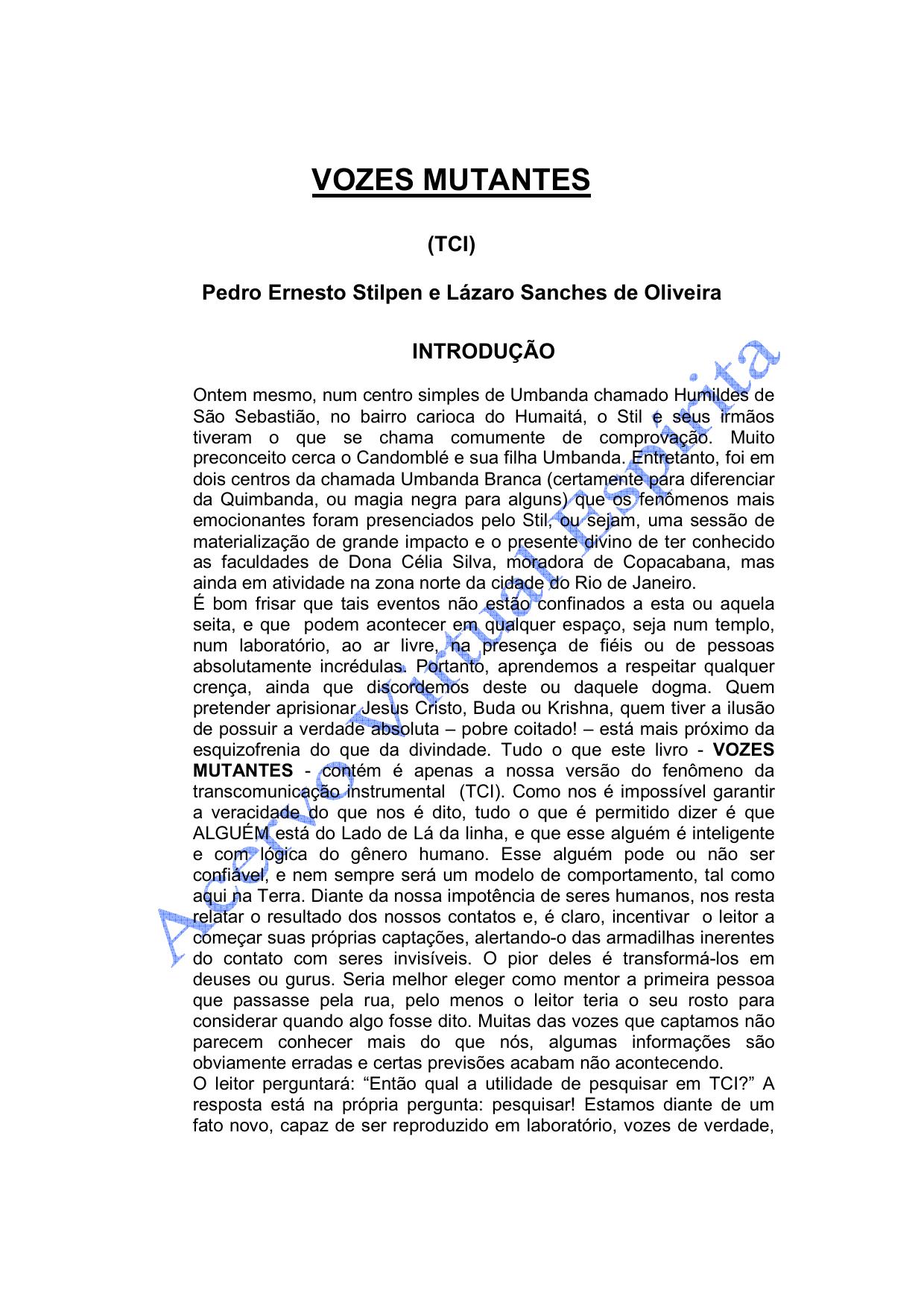 Vozes Mutantes Tci 317