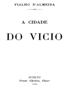 A Cidade do Vício by Fialho de Almeida, book cover