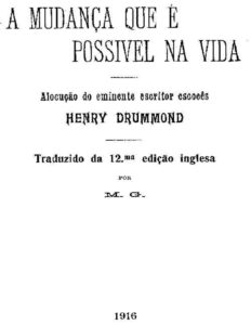 A mudança que é possivel na vida by Henry Drummond, book cover