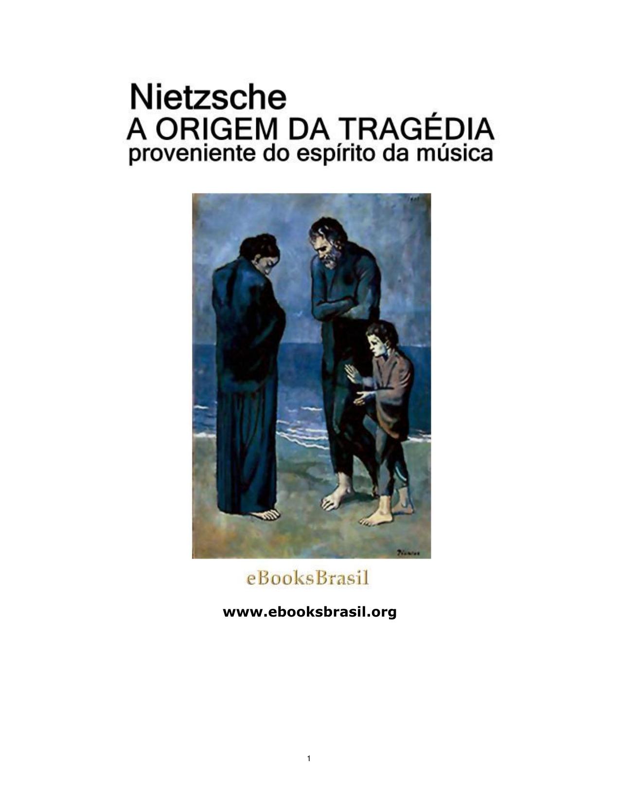 Capa do livro A Origem da Tragédia, de Friedrich Nietzsche