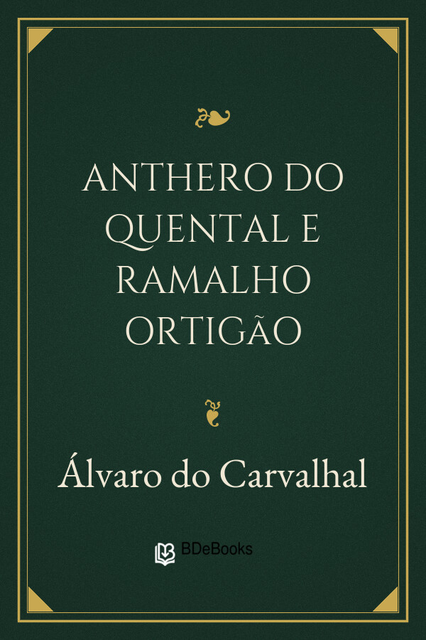Capa do livro Anthero do Quental e Ramalho Ortigão, de Álvaro do Carvalhal