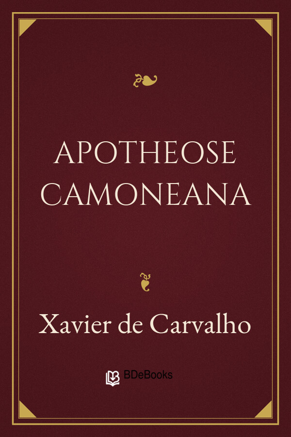 Capa do livro Apotheose Camoneana, de Xavier de Carvalho