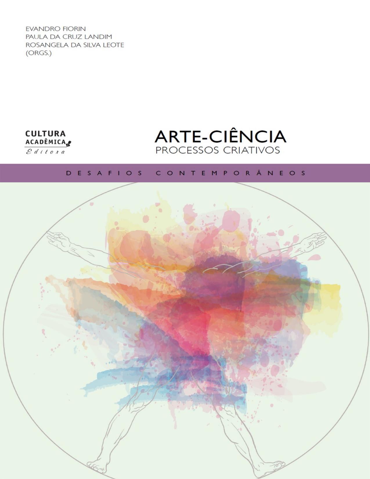 Capa do livro Arte-ciência: processos criativos, de Evandro Fiorin