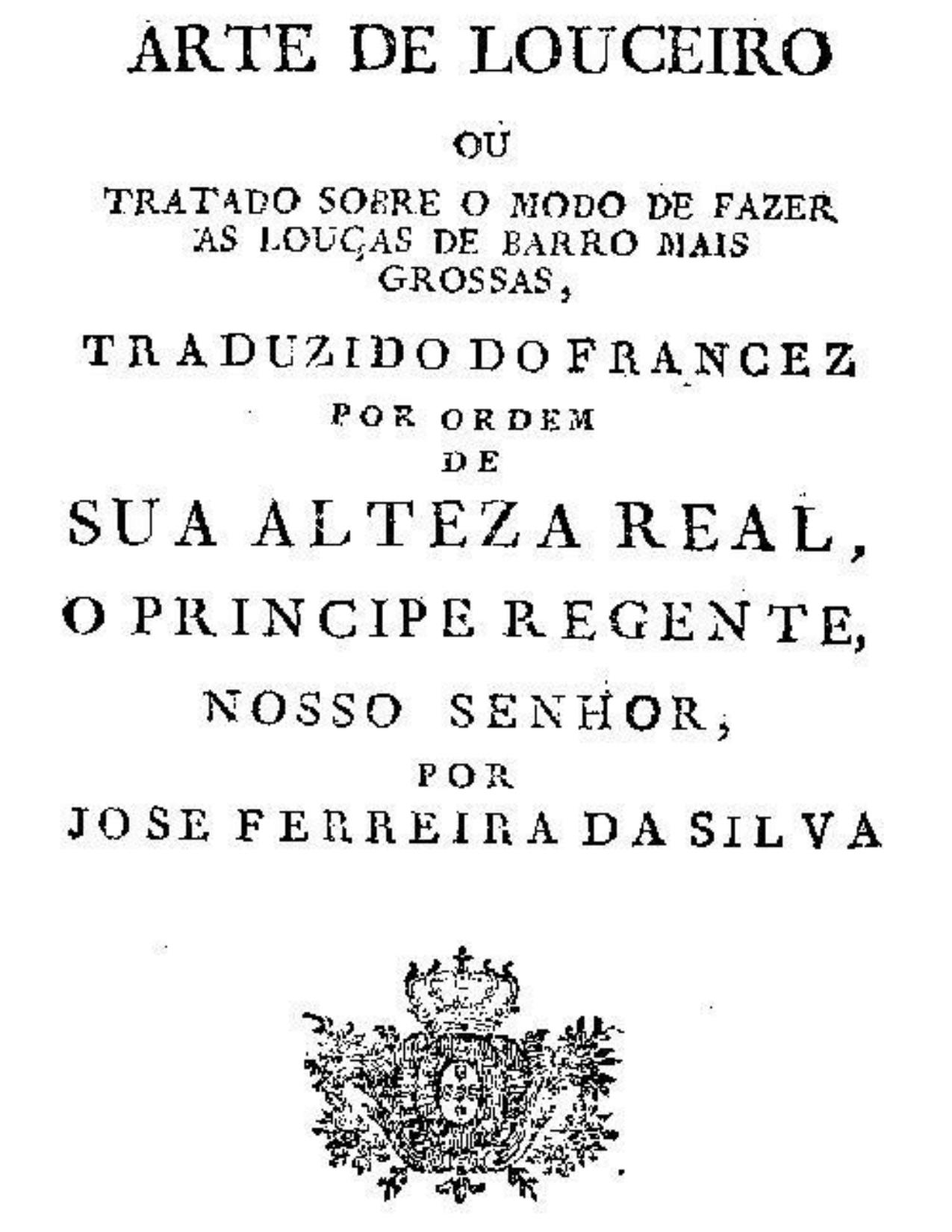 Capa do livro Arte de Louceiro, de Nicolas-Christiern de Thy, conde de Milly