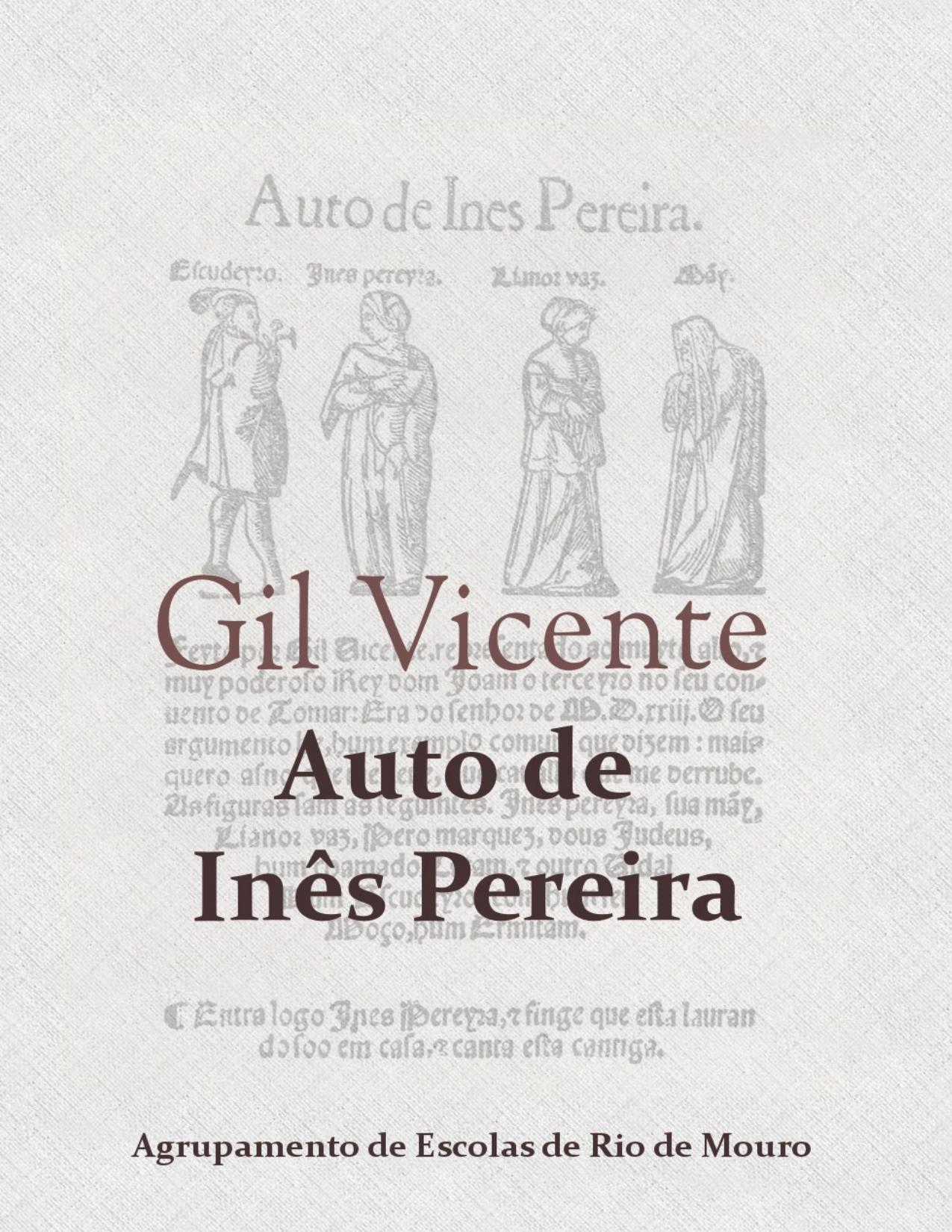 Capa do livro Auto de Inês Pereira, de Gil Vicente