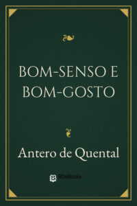 Capa do livro Bom-senso e bom-gosto, de Antero de Quental