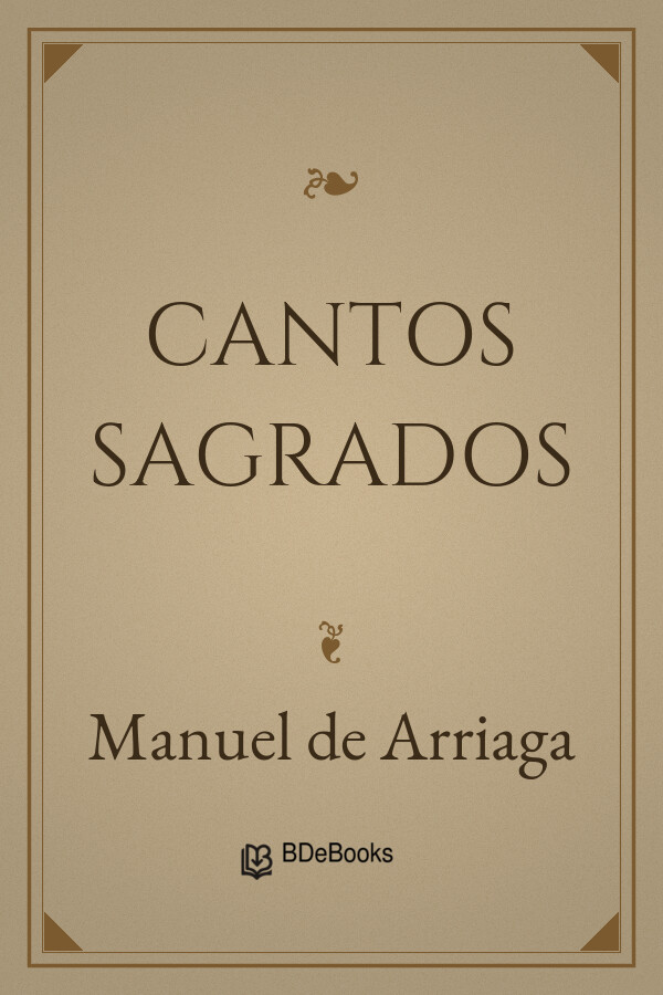 Capa do livro Cantos Sagrados, de Manuel de Arriaga