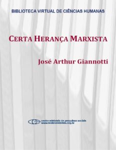 Certa herança marxista, capa do livro