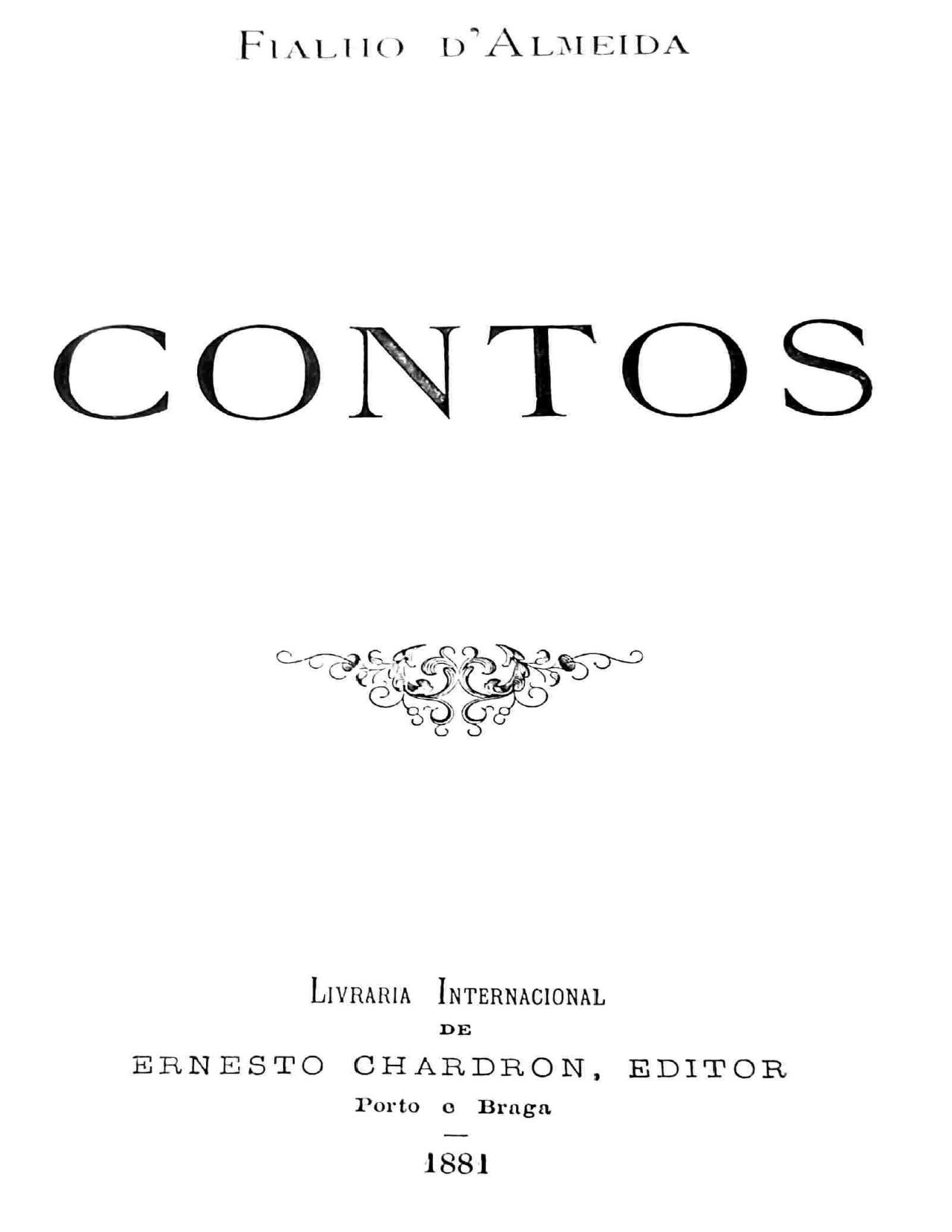Capa do livro Contos, de Fialho de Almeida