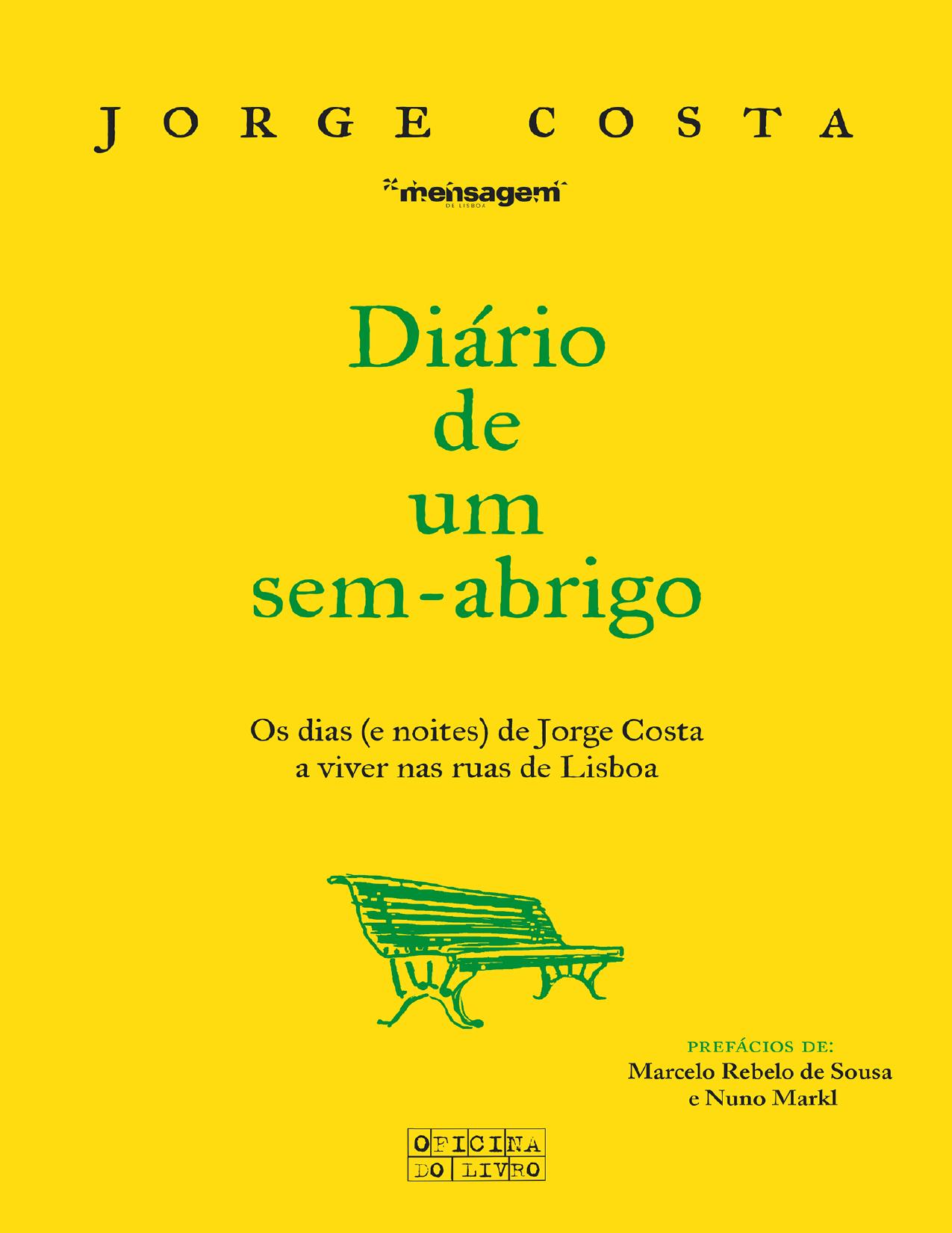Capa do livro Diário de um sem-abrigo, de Jorge Costa