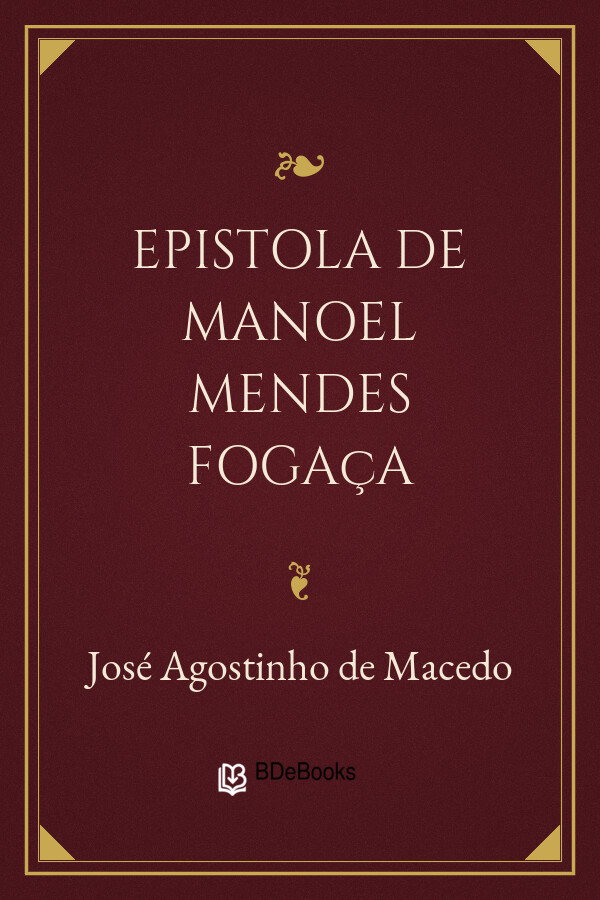 Capa do livro Epistola de Manoel Mendes Fogaça, de José Agostinho de Macedo