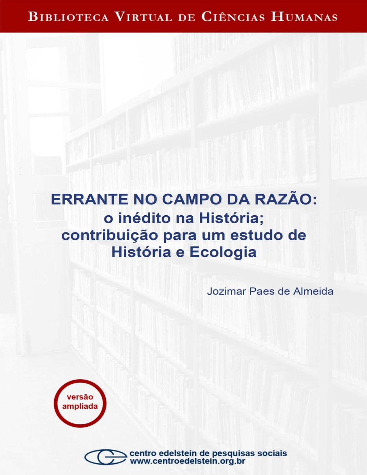 Capa do livro Errante no campo da razão, de Jozimar Paes de Almeida