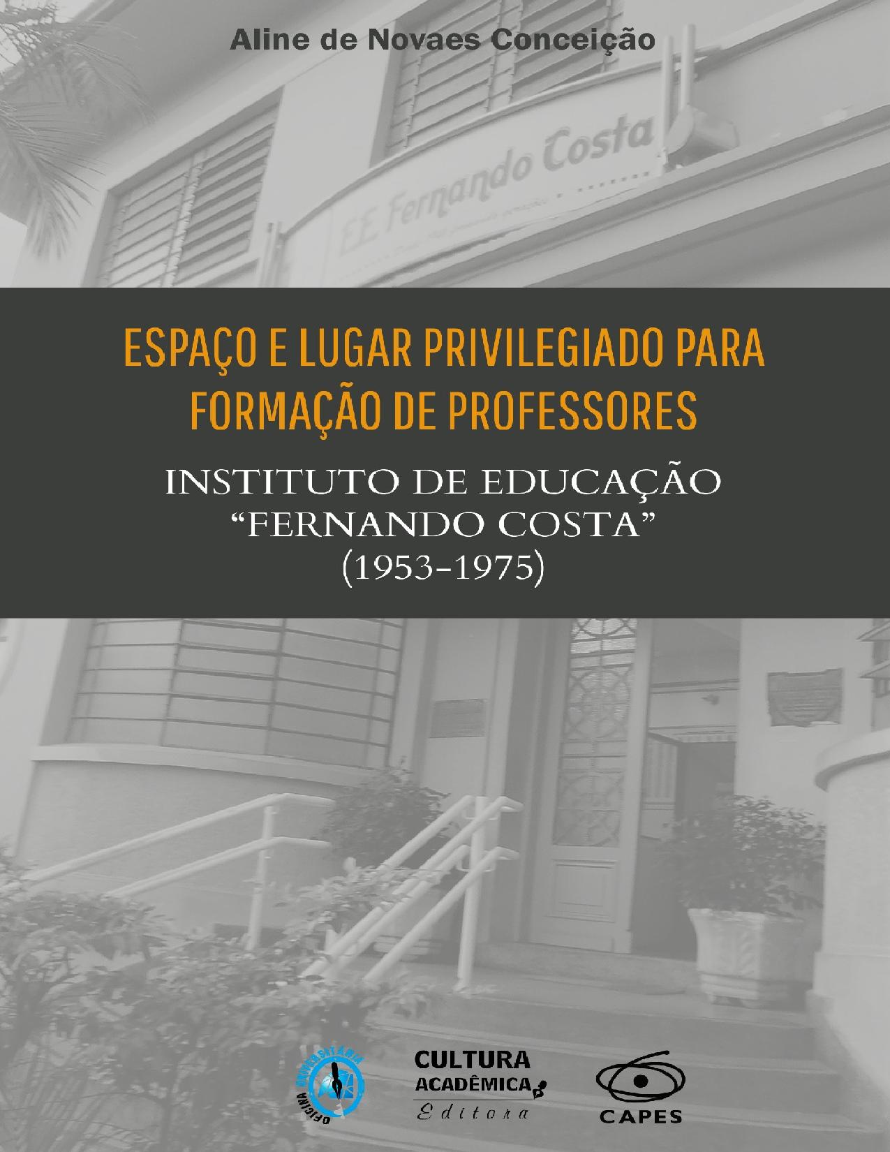 Capa do livro Espaço e lugar privilegiado para formação de professores, de Aline de Novaes Conceição