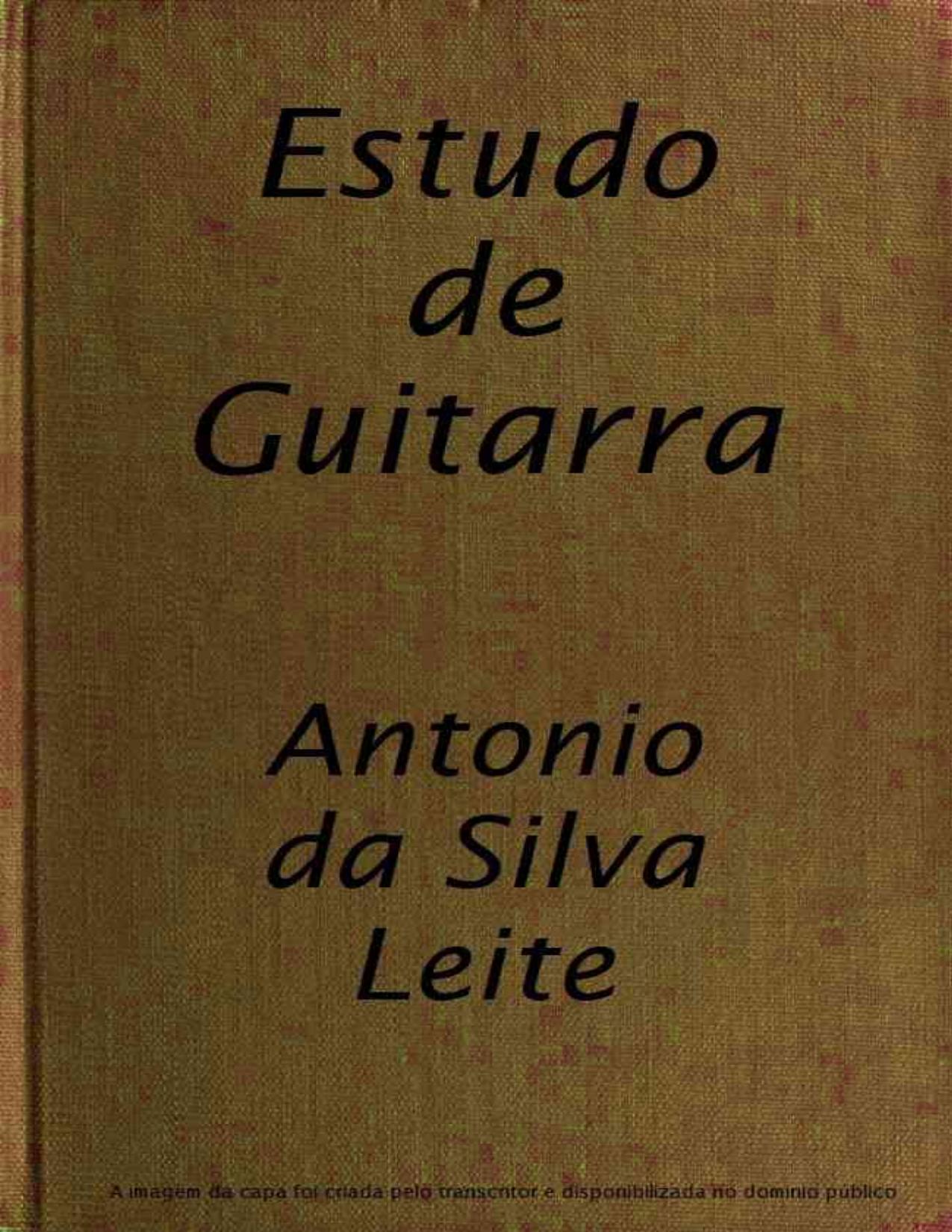 Capa do livro Estudo de Guitarra, de Antônio da Silva Leite