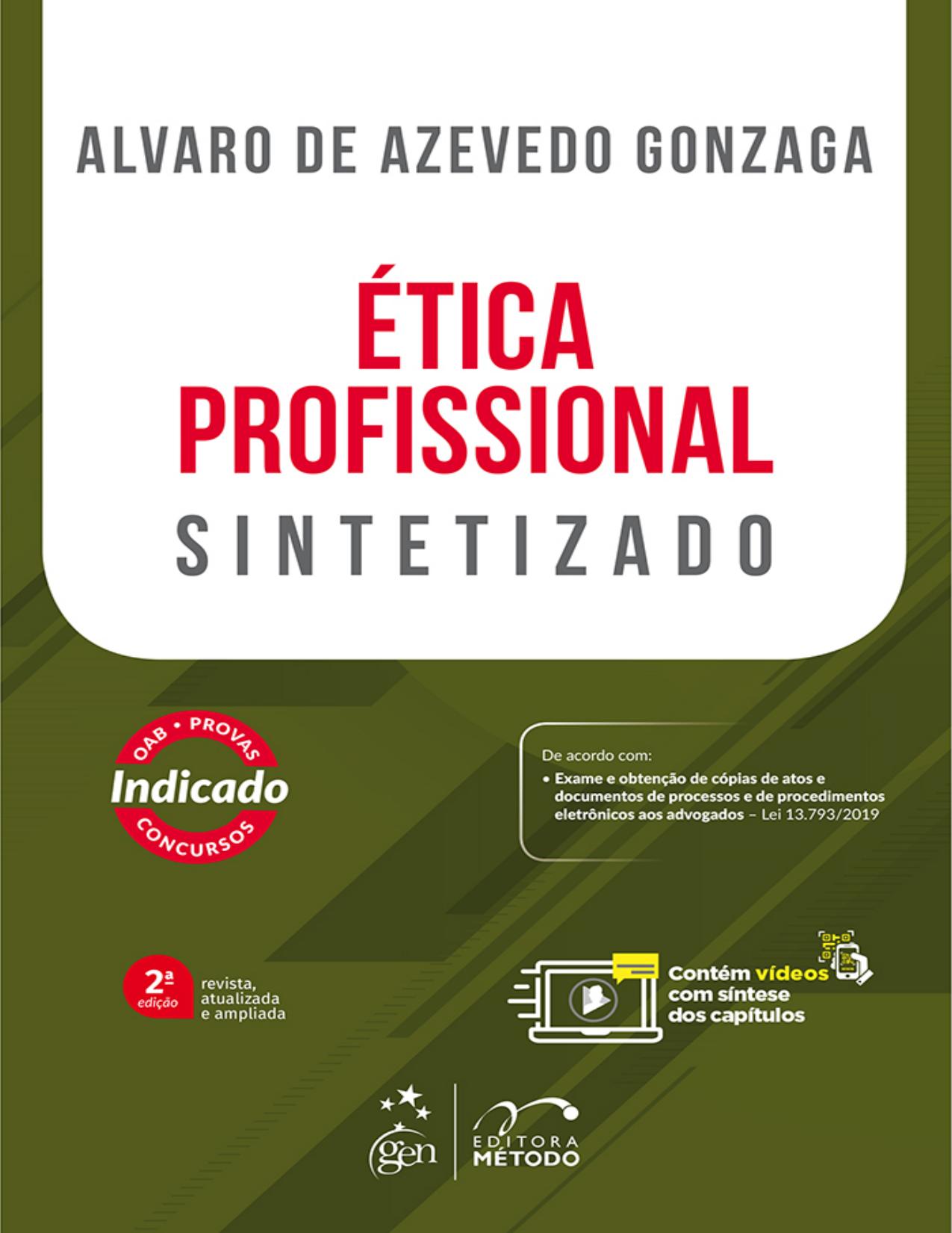 Capa do livro Ética Profissional, de Alvaro de Azevedo Gonzaga